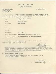 Vlado UN letter of appointment