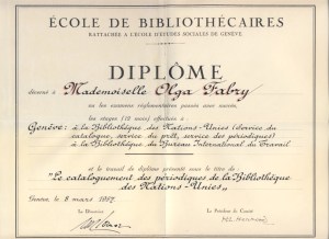 Olga Fabry Diploma 2