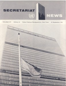 Secretariat News September 1961 cover