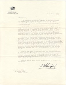 Stavropoulos letter to Madam Fabry 13 Feb 1961