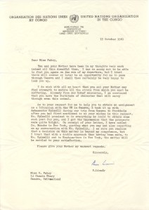Sture Linner letter to Olga 19 Oct 1961