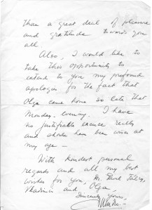 Sumitro letter Mrs Fabry II