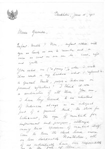 Sumitro letter Olinka